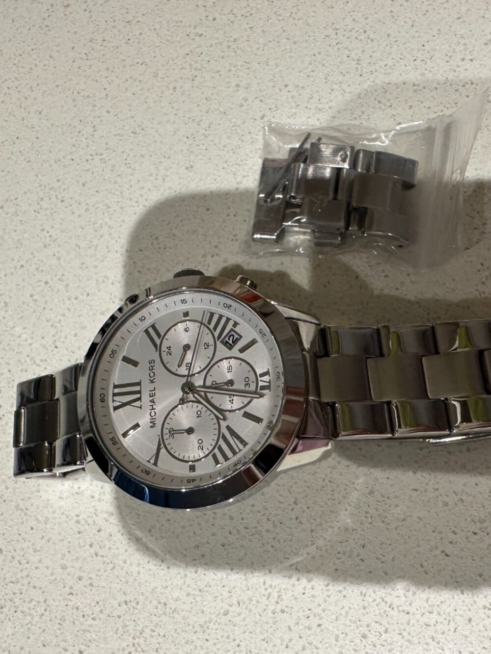 Michael Kors Oversized Silver-Tone Watch